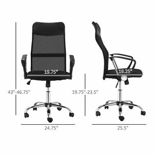 Executive Office Chair High Back Mesh Chair Seat Office Desk Chairs, Black