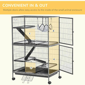 Pet Cage Small Animal Play House 5-Tier with Hammock and Ramps