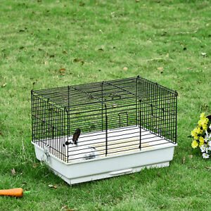 Small Animal Cage Habitat for Rabbit Bunny Guinea Pig Pet Mink w/ Slide-out Tray