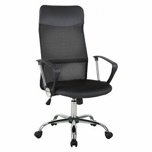 Executive Office Chair High Back Mesh Chair Seat Office Desk Chairs, Black