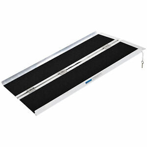 Portable Wheelchair Ramp Wheelchair Ramp for Steps 4' Aluminum Skidproof