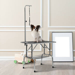 36" Large Pet Grooming Foldable Table Dog Cat Adjustable Arm Basket