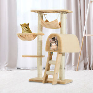 39" Deluxe Cat Tree Tower Scratching Post Kitten Condo Activity Center