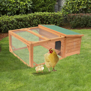 51"Chicken Coop Wooden Rabbit Hutch House Poultry Coup Coops W/ Run