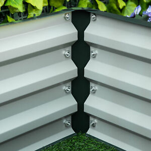 Raised Garden Bed Color Steel Planter Growing Box for Vegetables Flowers Green