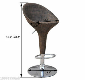 2 Pub Bar Stools Swivel Adjustable Height Outdoor Home Pub Rattan Wicker Style