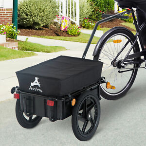 Cargo Trailer Steel Large Bike Bicycle Luggage Cart Carrier Shopping Wheel