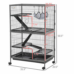 Pet Cage Small Animal Play House 5-Tier with Hammock and Ramps