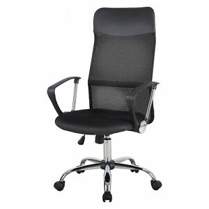 Executive Office Chair High Back Mesh Chair Seat Office Desk Chairs, Black