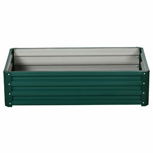 Raised Garden Bed Color Steel Planter Growing Box for Vegetables Flowers Green