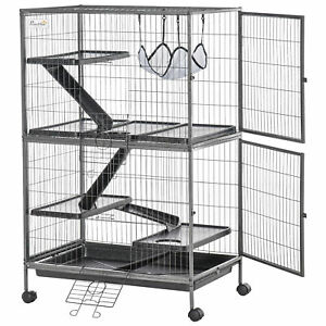 Pet Cage Small Animal Play House 5-Tier with Hammock and Ramps