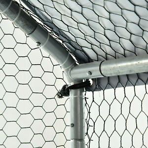 Large Metal Walk-In Chicken Coop Run Cage Outdoor Cover