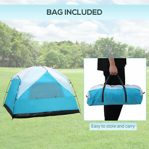 Camping Tent for 4 Person w/ Portable Carry Bag Family Tent for Hiking Travel