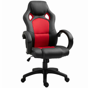 Office Chair Racecar Style Gaming High Back Executive Adjustable Swivel Seat