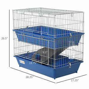 2-Tier Small Animal Cage Pet Mink Chinchilla Guinea Pig Hutch Pet Play House