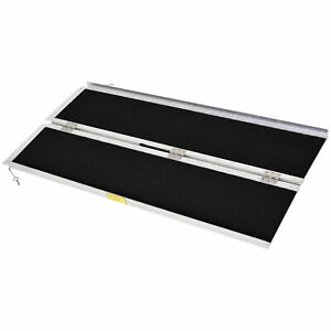 Portable Wheelchair Ramp Wheelchair Ramp for Steps 5' Aluminum Skidproof