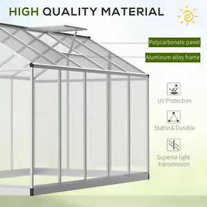 10'x6'x6.4' Walk-In Cold Frame Greenhouse Plant Growing Sun Shade Aluminum