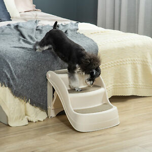 Portable Pet Steps for Dogs Cats with Non-slip Treads for High Bed Sofa