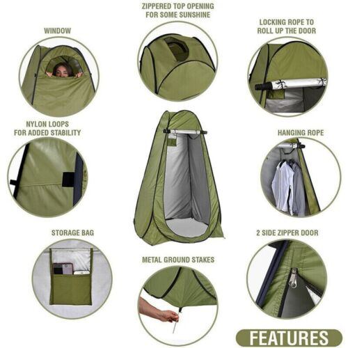 Pop Up Tent Shower Privacy Tent Camping Toilet Changing Room Shelter Portable