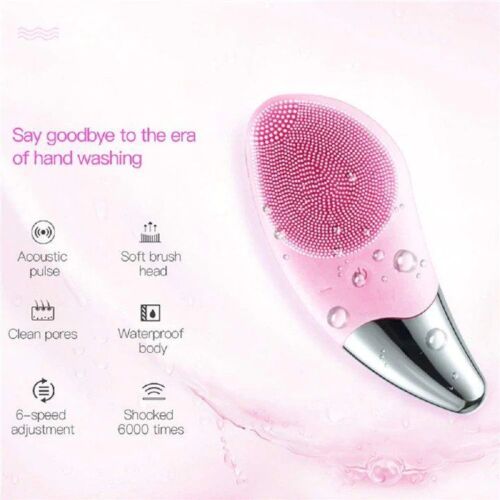 Facial Cleansing Brush Waterproof, for Blackhead Remover, Exfoliating Pink NEW K