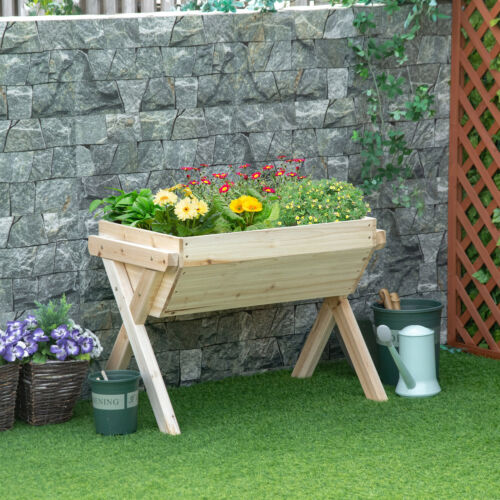 Raised Garden Bed Elevated Planter Box w/ Non-woven Fabric for Backyard, Patio