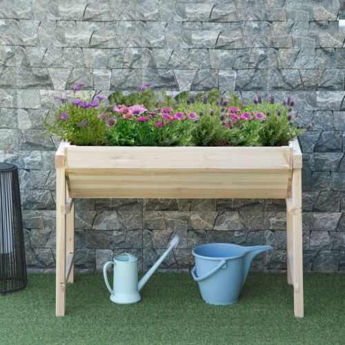 43&quot;x24&quot; Raised Garden Bed Elevated Planter Box for Vegetable, Flower and Herb