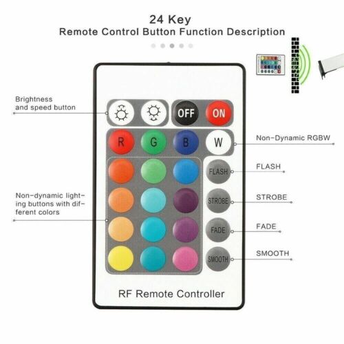 Fish Tank LED Light Waterproof 5050 SMD Lamp With Remote Control RGB