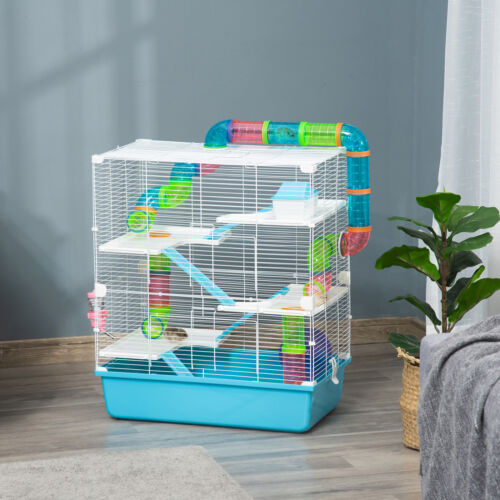 Extra Large Hamster Cage with Wheel, Portable Handles, Tubes and Tunnels System