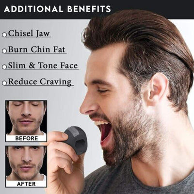 JawLine Jaw Exercise Fitness Ball Neck Face Exerciser Trainer Muscle Toning tool