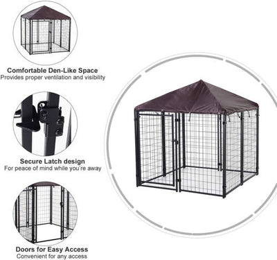 Steel Exercise Pen for Dogs W/ Water-resistant Cover for Small Medium Dogs 842525142816