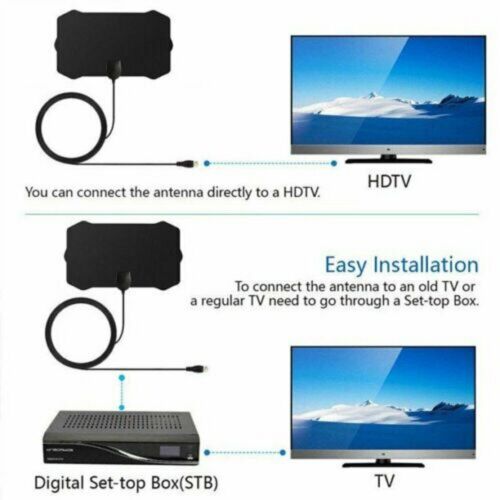 200 Mile Range TV Antenna Digital 4K 1080P Antena Indoor HDTV Signal Amplifier