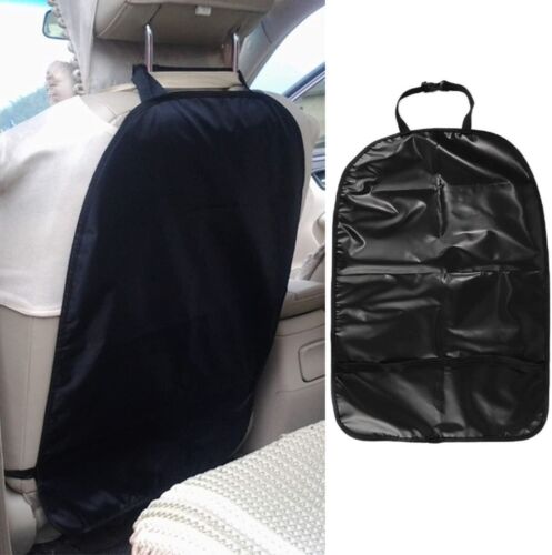 2PCS Car Back Seat Protectors Covers Two Storages Pockets Kids Kick Mat Care