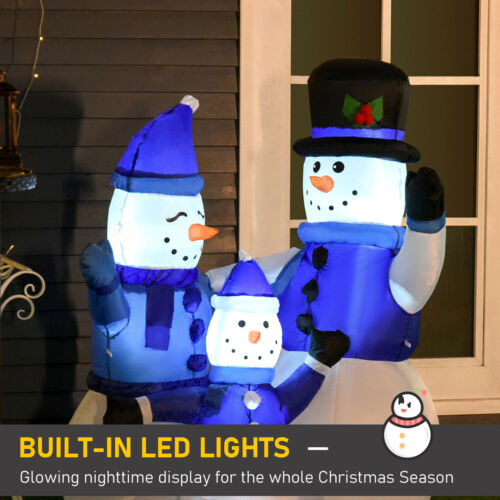 4FT Tall Large LED Lighted Christmas Inflatable Snowmen Holiday Decorations