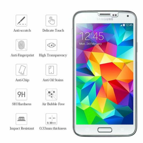 Premium Tempered Glass Screen Protector Cover for Samsung Galaxy S5 & S5 NEO
