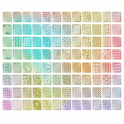 288 Pieces 96 Designs Nail Vinyls Nail Stencil Sticker Sheets Set for Nail Art