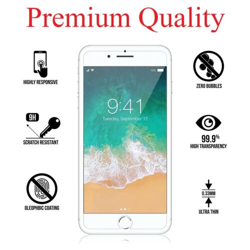 [2 Pack] Tempered Glass Screen Protector for iPhone 12 11 Pro XS Max XR 8 7 6 SE