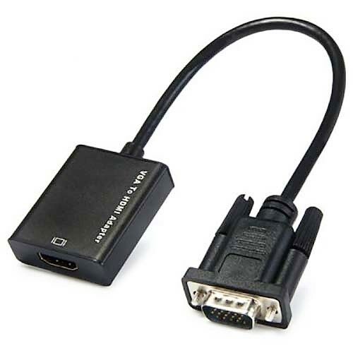 VGA To HDMI Adapter Cable Male to Female Audio Video Converter For Computer