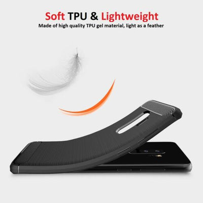 For Samsung Galaxy S9 Case - Carbon Fiber Shockproof Soft Armor TPU Back Cover