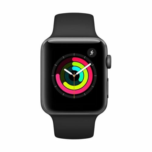 Apple Watch Series 3  42mm Space Grey Aluminium Case with Black Sport Band