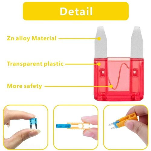 120pc 5-30A Micro Mini Blade Fuse Car Auto Bus Low Profile Assorted Vehicle Set