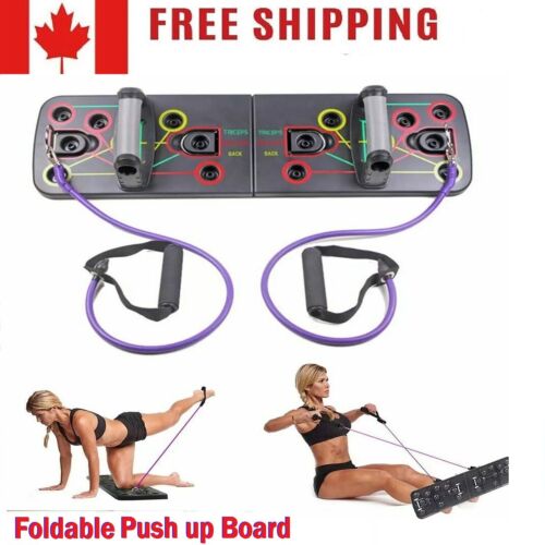 9 in 1 Push Up Rack Training Board System Fitness Workout Gym Exercise Stands CA