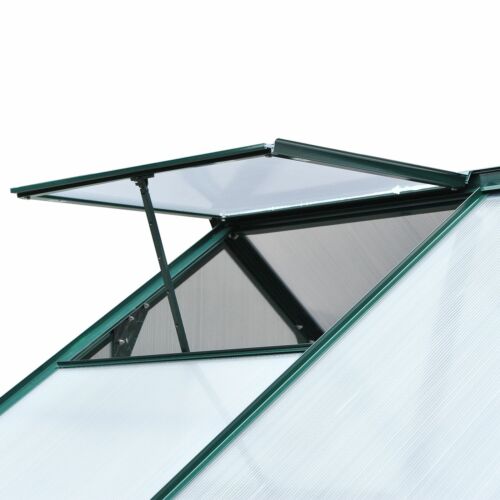 Outsunny 6.2&apos; x 4.3&apos; x 6.6&apos; Walk-In Green House Polycarbonate Greenhouse for