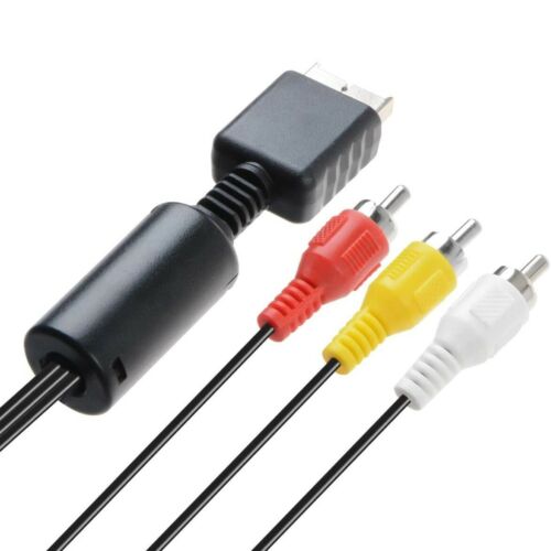 For Sony Playstation 2 3 PS3 PS2 PS1 RCA AV Composite Cable Adapter Audio Video
