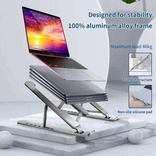 Metal Laptop Stand Adjustable Portable Desk Mount For Laptop Macbook Pro iPad