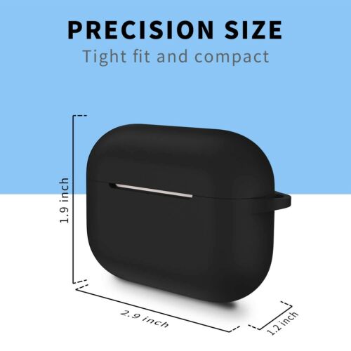 Silicone Airpod Pro Case Soft Cover With Belt Clip For Apple AirPods Pro 2019