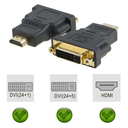 HDMI Male to DVI Female Adapter Converter Gold Plated Connector 1080P for TV PC