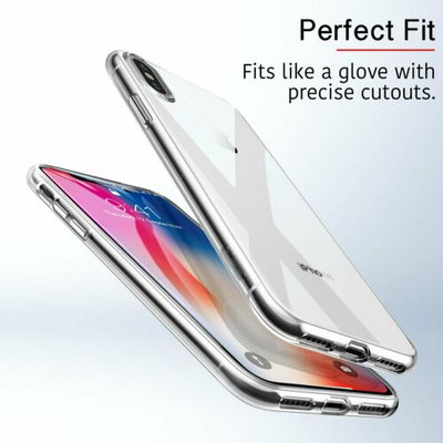 For iPhone X & iPhone XS Case - Clear Soft Crystal TPU Transparent Back Cover