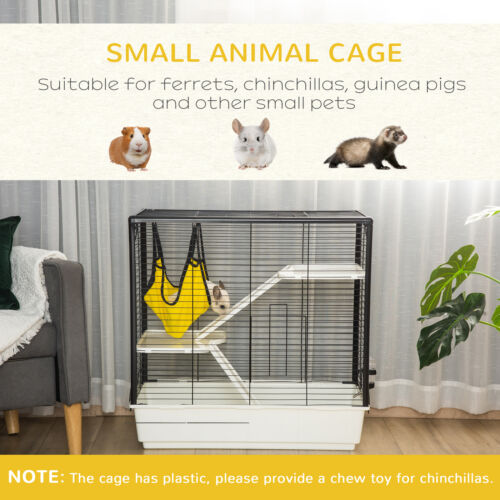 Small Animal Cage with Easy-Grip Handles, Metal Chinchilla Cage, Hedgehog Cage 196393257494