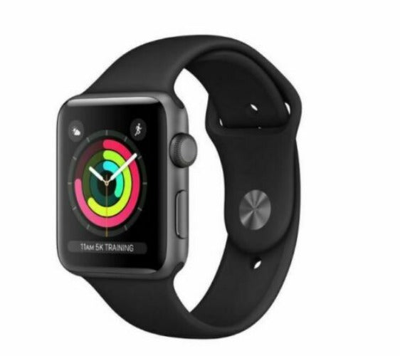 Apple Watch Series 3  42mm Space Grey Aluminium Case with Black Sport Band