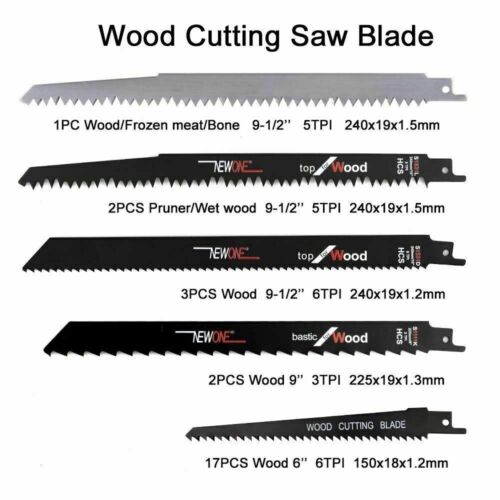 4~9-1/2 Inch 35pcs Wood Reciprocating Saw Blade Set Metal Blade Woodcutting Set